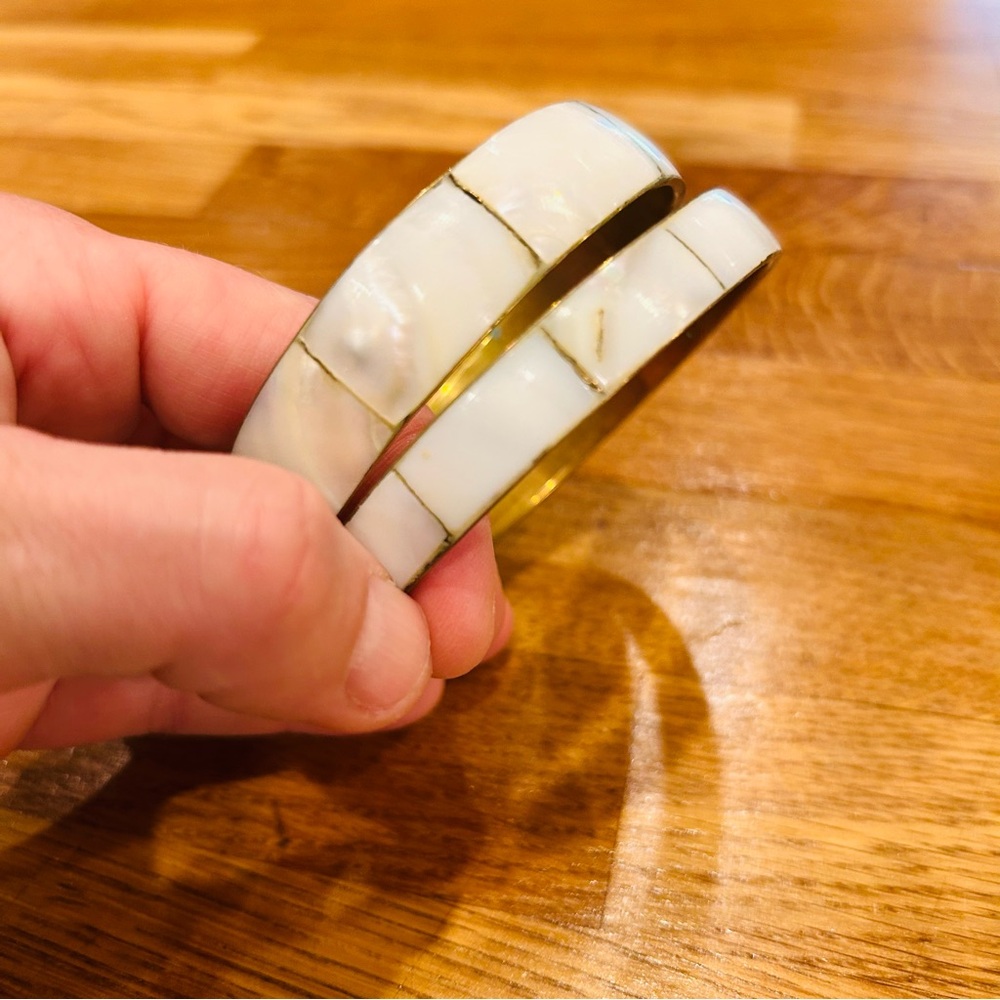 Vintage Mother of Pearl Bracelets inlay